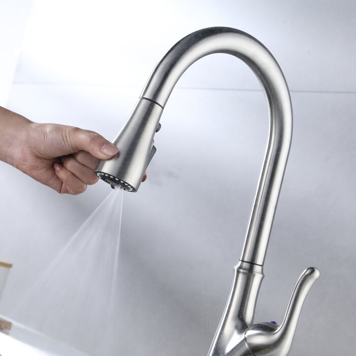 Clovis Goods Pull Down Touchless Kitchen Faucet And Reviews Wayfair 6075